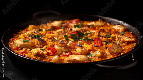 Catalan Paella is a classic Spanish dish with a mix of tasty ingredients, perfect for a satisfying meal.