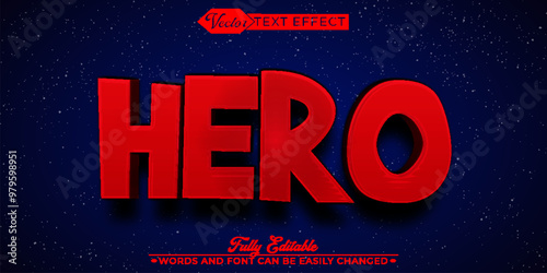  Hero Vector Editable Text Effect Template