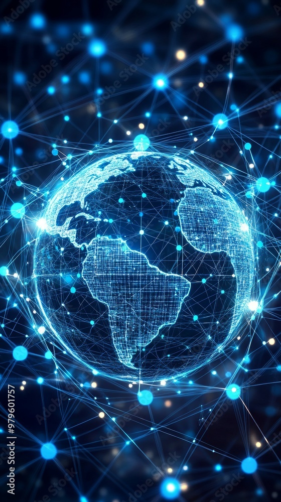 Fototapeta premium Global E Commerce Web, E commerce Growth