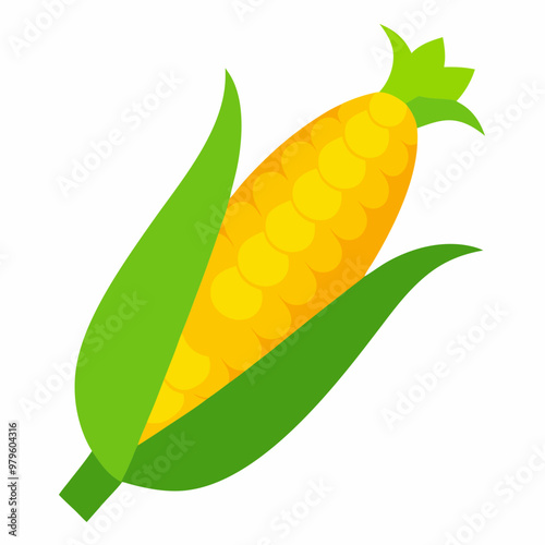 Creative art vector design corn on a white background 