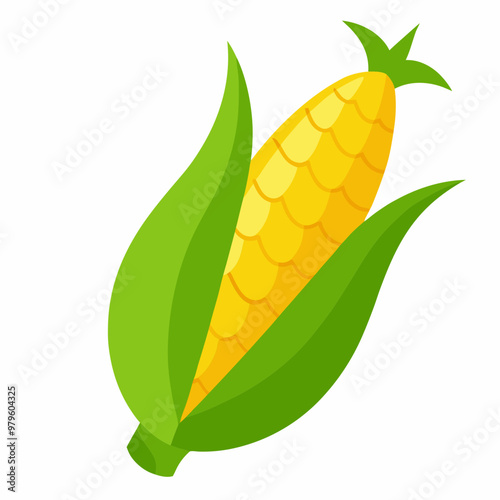 Creative art vector design corn on a white background 