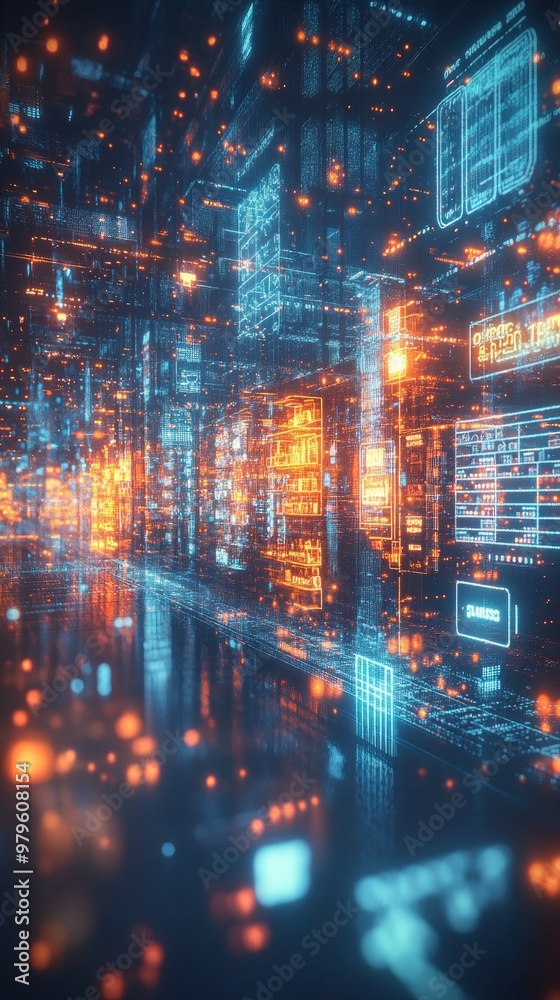 Obraz premium The Rise of Virtual Stores, E commerce Growth