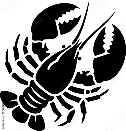 Cartoon Crustacean Illustration for Use in Children's Educational Art and Books photo