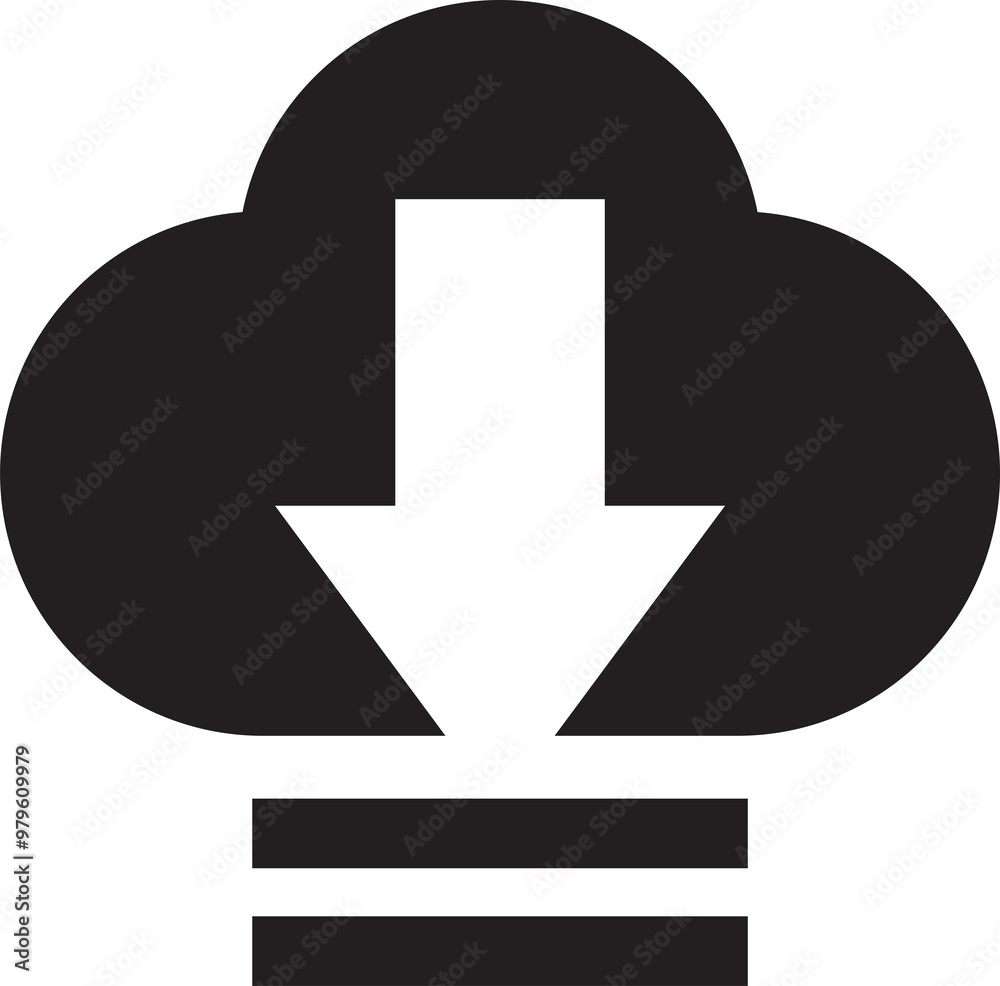 Obraz premium Cloud Download Icon