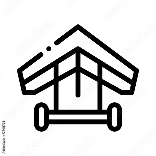 hang glider line icon