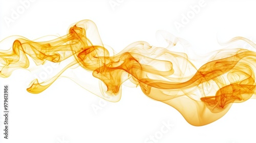 Wallpaper Mural Soft, curling yellow smoke dances upwards, blending rich golden hues with pure white, creating an ethereal and captivating atmosphere that invites awe. Torontodigital.ca