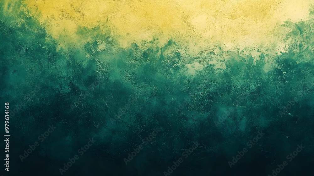 Obraz premium Abstract background with dark green and yellow gradient in grunge style.
