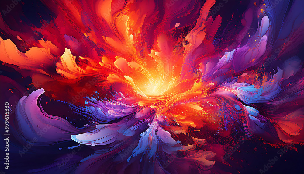 abstract color explosion fiery red purple tones abstract color explosion fiery red purple tones