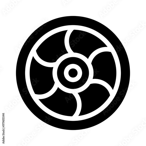 turbine glyph icon