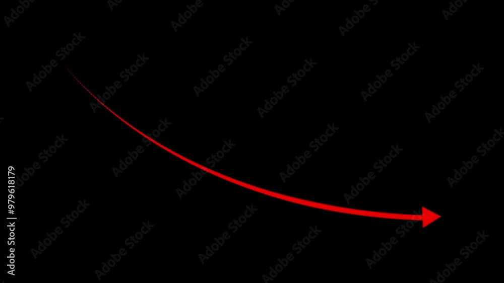 Down arrow animation, Falling prices concept arrow animation. Down arrow animation, Falling prices concept arrow animation.