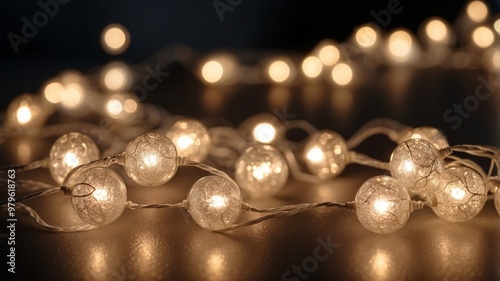 Warm white fairy lights creating a cozy ambiance