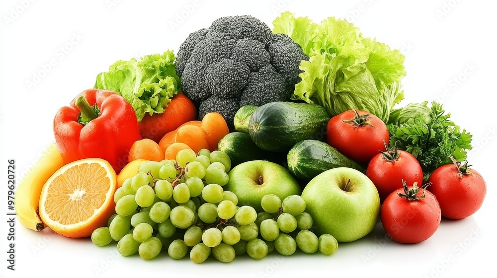 A vibrant arrangement of fresh vegetables and fruits, showcasing healthy eating and colorful produce for a nutritious lifestyle. A vibrant arrangement of fresh vegetables and fruits, showcasing healthy eating and colorful produce for a nutritious lifestyle.
