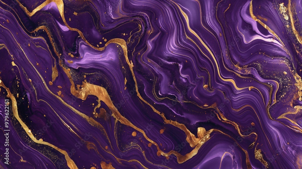 Fototapeta premium Trendy purple and gold marble and gold pattern texture background for wallpapers, posters, cards, invitations and websites