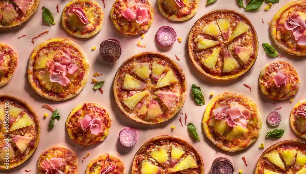 Hawaiian Pizza repeated pattern