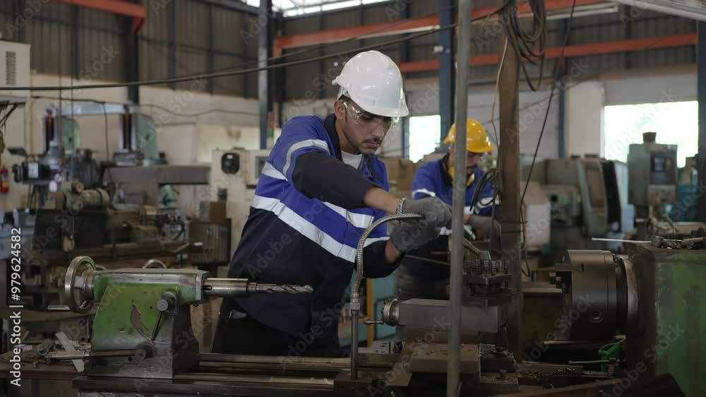 Blue collar workers are working at metal factory. Engineering and metal worker. Blue collar workers are working at metal factory. Engineering and metal worker.