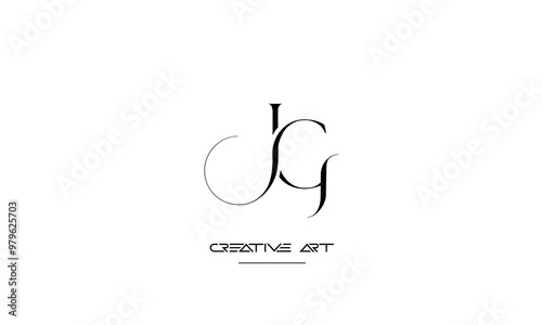 JG, GJ, J, G abstract letters logo monogram