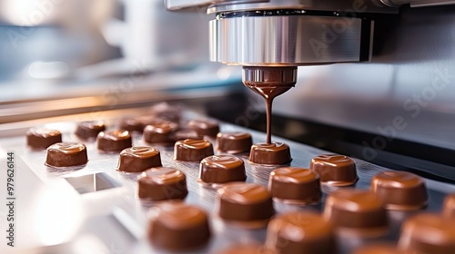 Automated Chocolate Candy Production Line with Dripping Chocolate