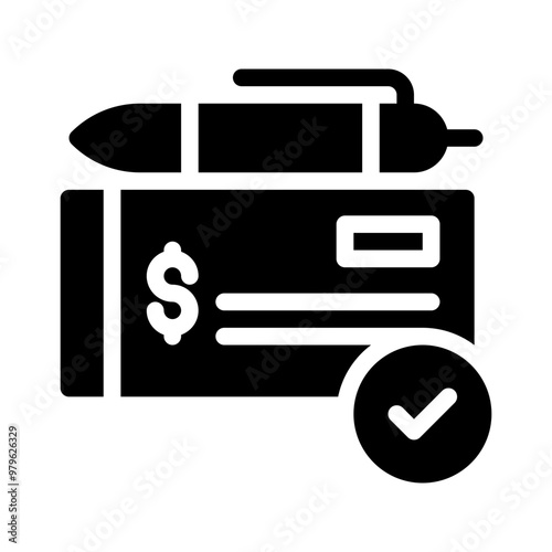 checkbook glyph icon