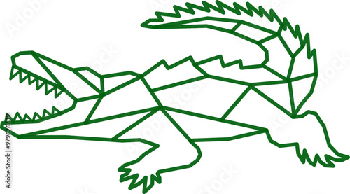 Crocodile. crocodile geometric vector. crocodile geometric design
