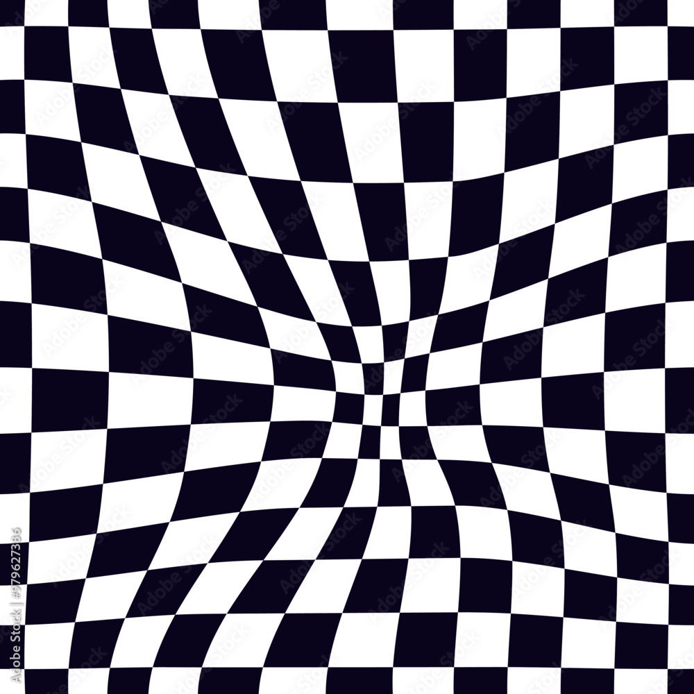 Psychedelic checkerboard pattern Psychedelic checkerboard pattern
