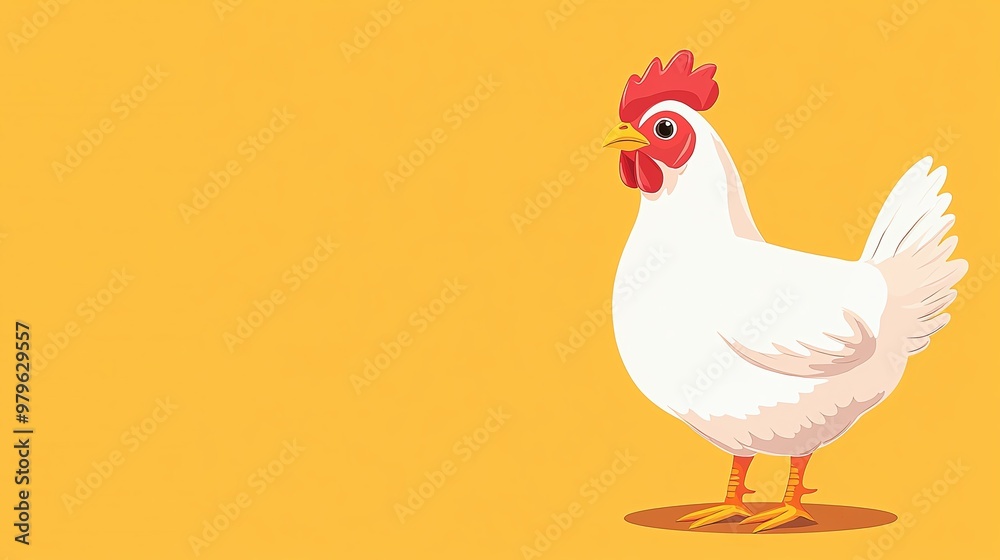 Joyous cartoon chicken flat design front view barnyard theme cartoon drawing vivid Joyous cartoon chicken flat design front view barnyard theme cartoon drawing vivid
