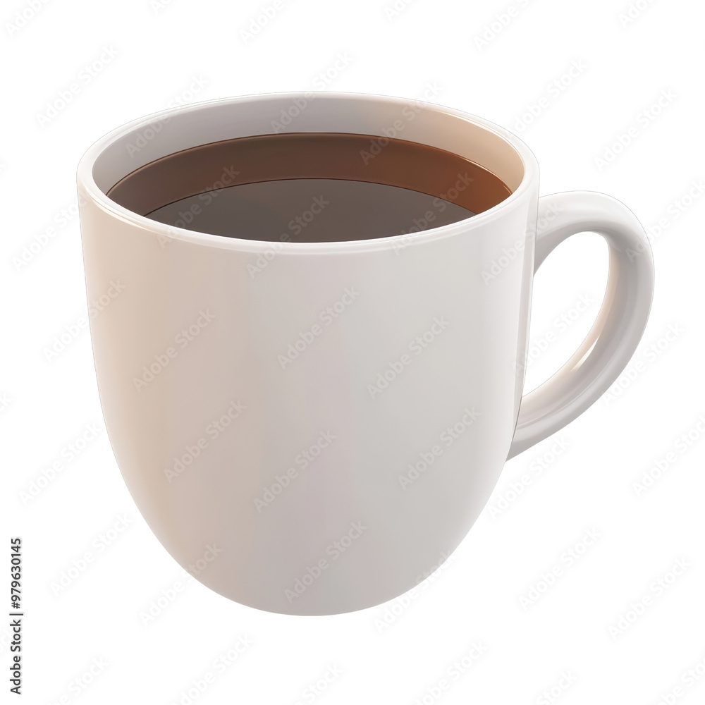 white cup of coffee 3d render icon isolated on transparent background cutout white cup of coffee 3d render icon isolated on transparent background cutout