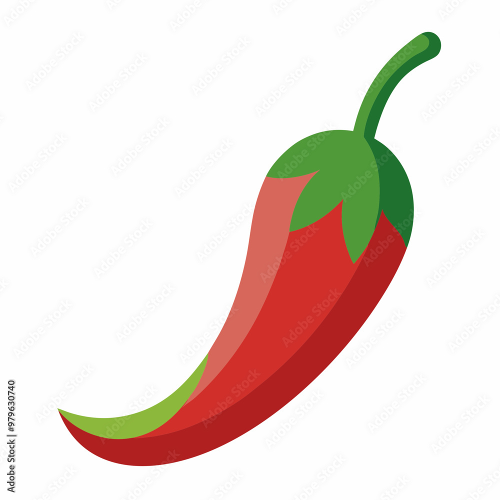 Vector art illustration of pepper on a white background. Vector art illustration of pepper on a white background.