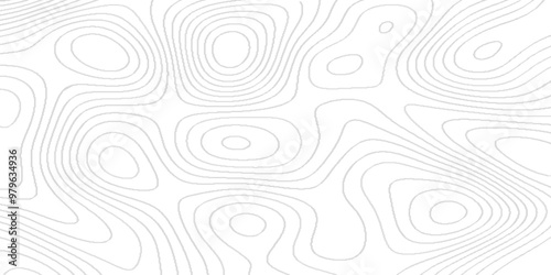 Topographic map background geographic line map with elevation assignments .abstract topographic vector white lines pattern. Modern design with White background with topographic wavy pattern design. 