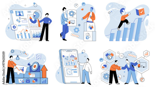 Strategic planning. Vector illustration. Organized execution strategies drives positive outcomes A well-functioning organization incorporates strategic planning into its system Strategic planning