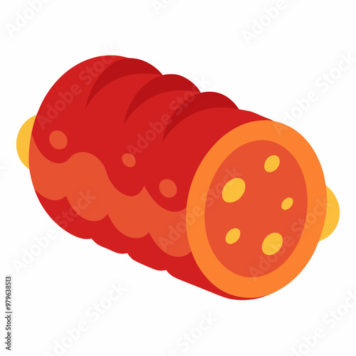 Vector design of meatloaf on a white background