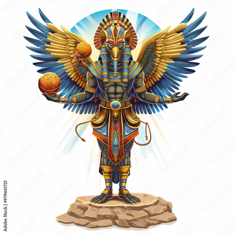 The Osiris Egyptian God slot game character, Illustration The Osiris Egyptian God slot game character, Illustration
