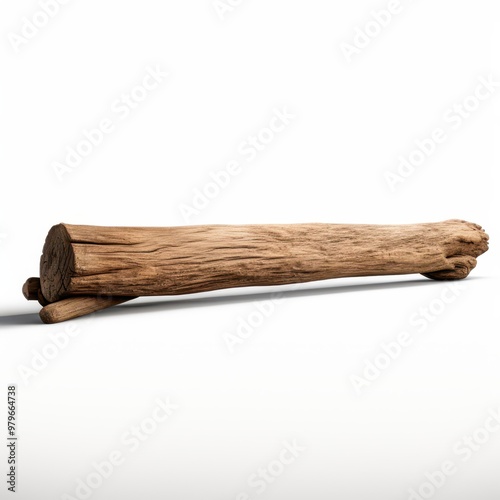 a wooden stick on a white background