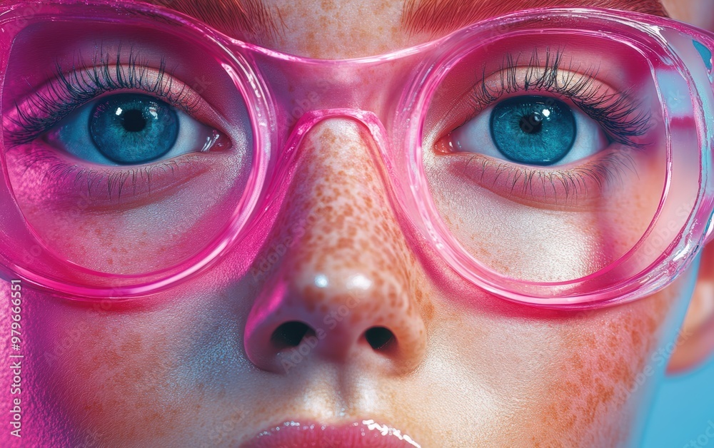 Beautiful woman with colored make-up. Close-up portrait Beautiful woman with colored make-up. Close-up portrait