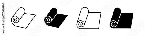 carpet roll icon set