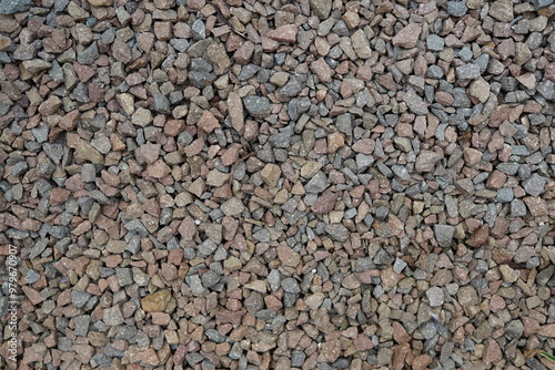 Processed collage of sea shore pebbles texture. Background for banner, backdrop or texture for 3D mapping