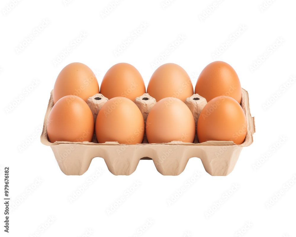 Brown eggs in a cardboard container are ideal for food packaging, farm fresh produce advertising, egg carton design, and cooking recipes content. Generative AI Brown eggs in a cardboard container are ideal for food packaging, farm fresh produce advertising, egg carton design, and cooking recipes content. Generative AI
