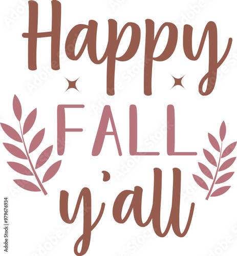 Happy fall yall Svg design