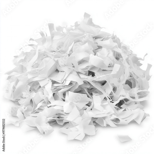 Shreddered paper Isolated