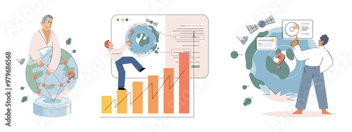 Science. Vector illustration. Precise measurements are crucial for obtaining reliable scientific data The science metaphor facilitates understanding complex scientific concepts Professions