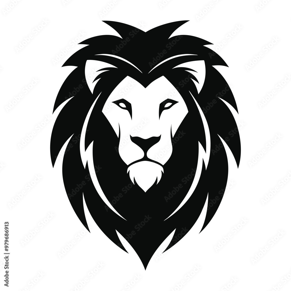 Fototapeta premium lion head mascot vector illustration 