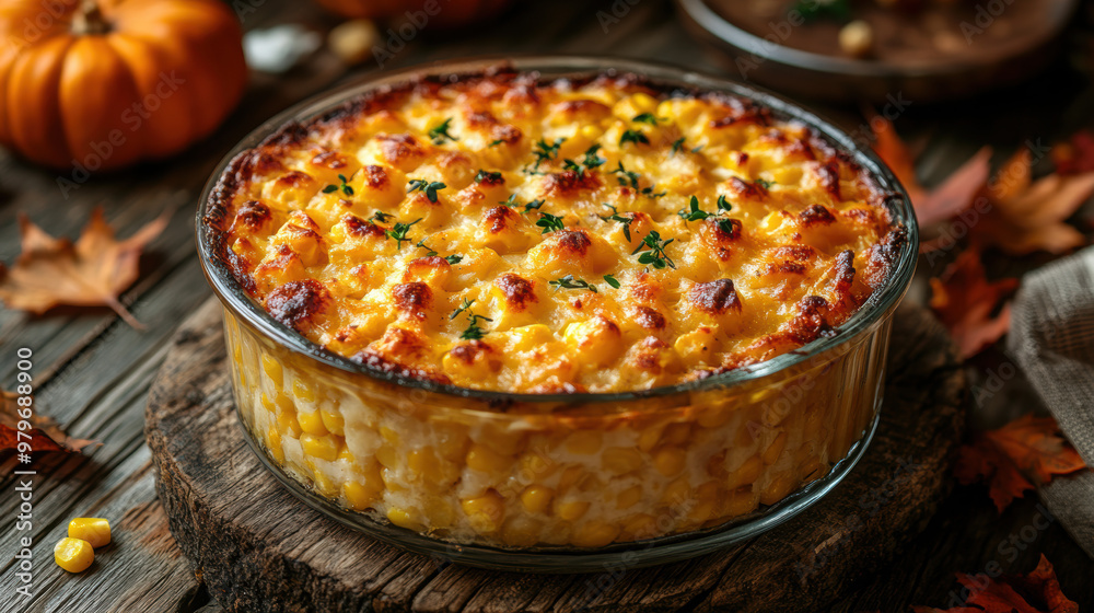 Baked macaroni and cheese in a round dish, ideal for comforting family meals and gatherings.