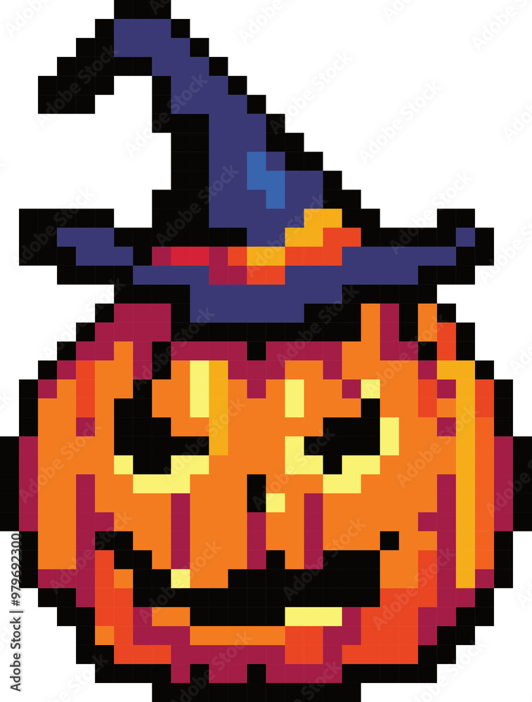 Pixelated Halloween Jack Pixelated Halloween Jack