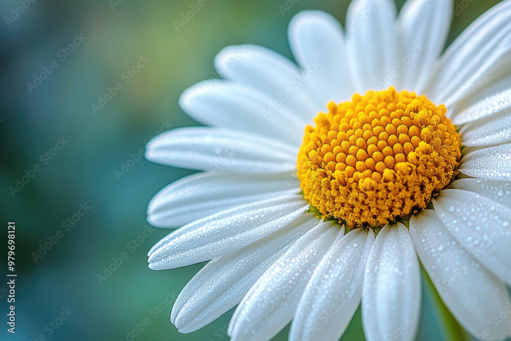 Fototapeta premium A beautiful white daisy flower in full bloom