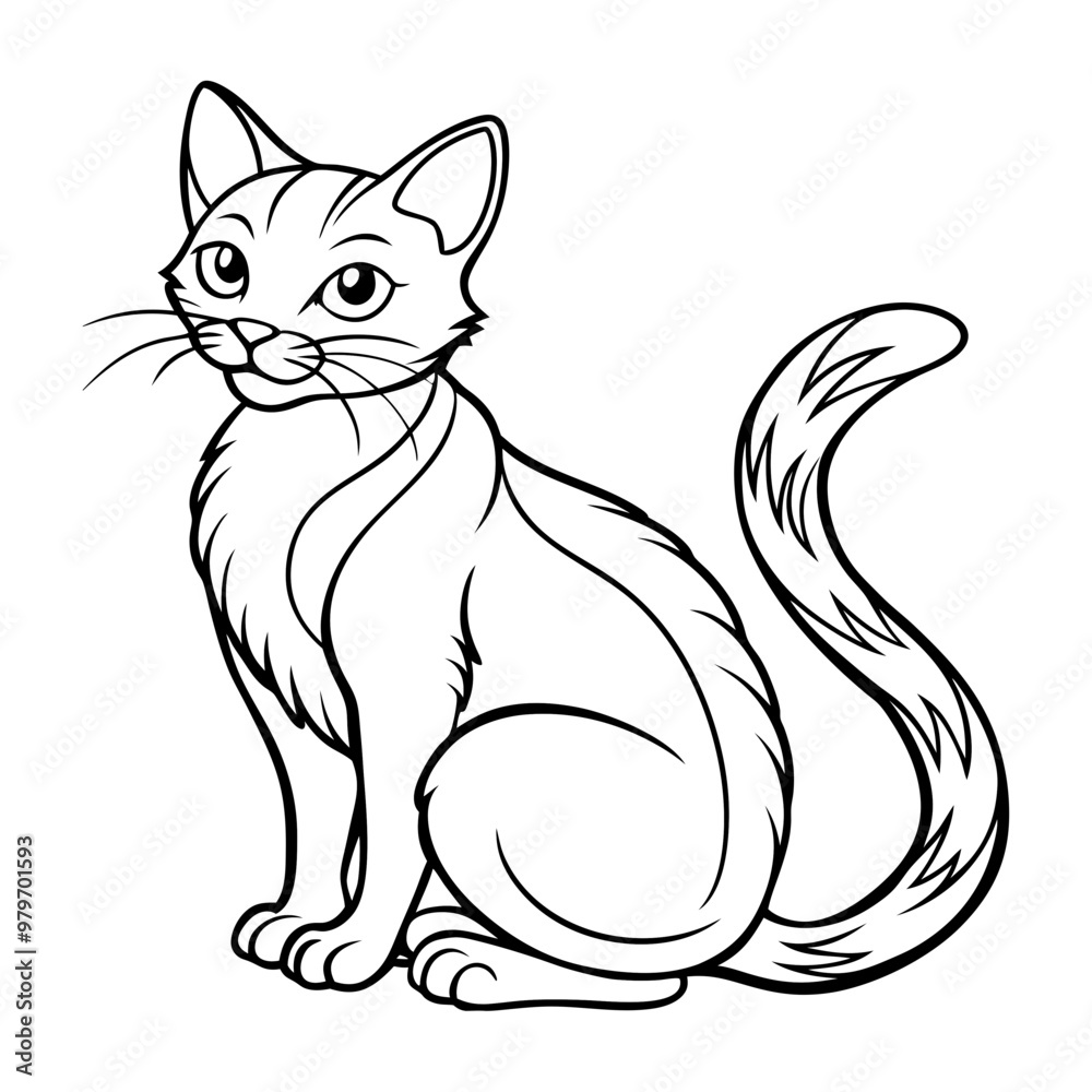 Obraz premium black and white cat