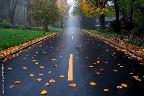 A ghostly street that only appears on foggy nights, leading to a town that doesn't exist