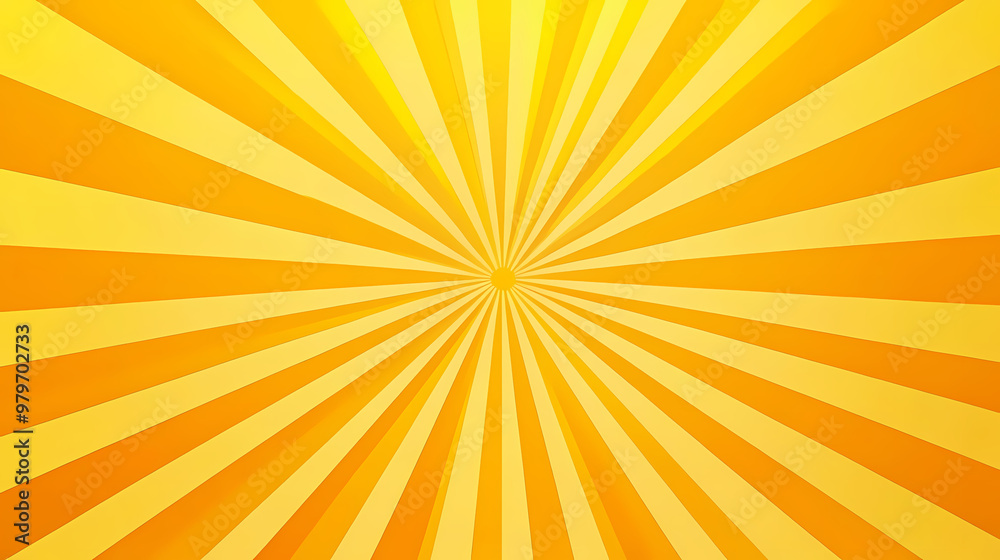 Fototapeta premium Bright yellow rays background. sunburst rays texture, bright orange and yellow sun ray pattern for comic book poster or summer advertising banner template design. Sunburst. Illustration