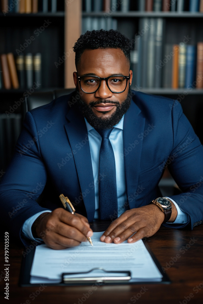 A business owner signing a major contract, marking a turning point in financial success A business owner signing a major contract, marking a turning point in financial success