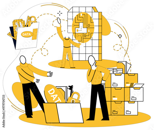 Data analytics vector illustration. In landscape information, analytics is compass navigating uncertainty Analytics is secret sauce transforms raw data into strategic intelligence Data analytics photo