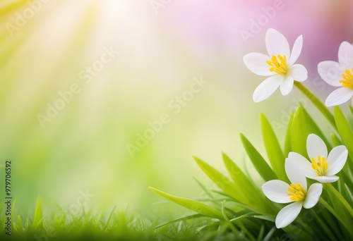 Spring flower in the meadow,spring nature background 