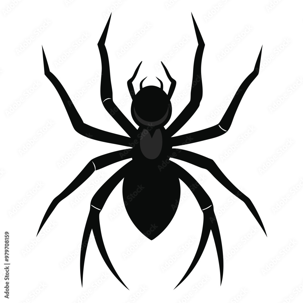 Obraz premium black spider isolated on white
